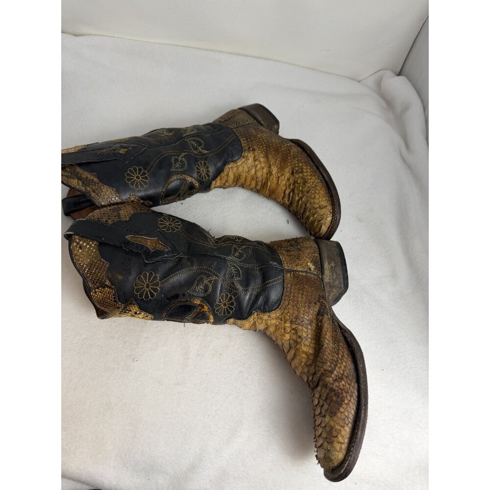 Resistol Lucchese Python Inlay Western Boot Women… - image 8